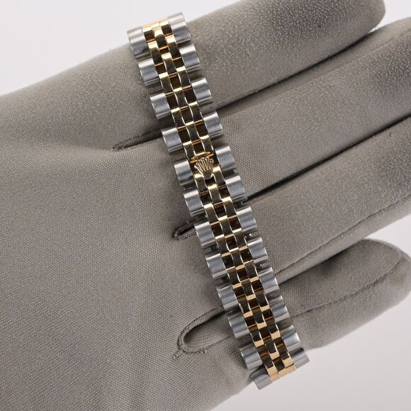 2007 Rolex Datejust 179173 Jubilee Diamond Dial 18k Gold 26mm Ladies Watch + Box - Picture 10 of 14